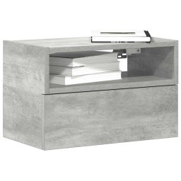 Noptiera de perete, gri beton, 45x26x28,5 cm GartenMobel Dekor