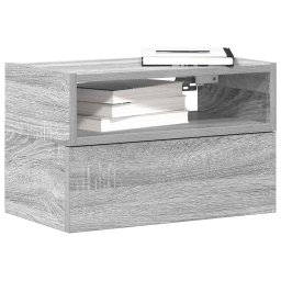 Noptiera montata pe perete gri Sonoma 45x26x28,5 cm GartenMobel Dekor