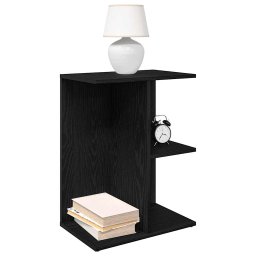 Noptiere 2 buc Stejar negru 46,5x29x61 cm Lemn prelucrat GartenMobel Dekor