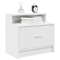 Noptiere cu sertar 2 buc Alb 51x31x47 cm GartenMobel Dekor