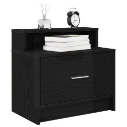 Noptiera cu sertar stejar negru 51x31x47 cm GartenMobel Dekor