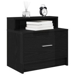 Noptiere cu sertar 2 buc stejar negru 51x31x47 cm GartenMobel Dekor