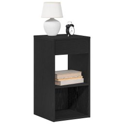 Noptiere cu sertar 2 buc stejar negru 35x34x66,5 cm GartenMobel Dekor