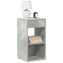 Noptiere cu sertar 2 buc gri beton 35x34x66,5 cm GartenMobel Dekor