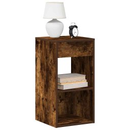 Noptiere cu sertar 2 buc Stejar afumat 35x34x66,5 cm GartenMobel Dekor