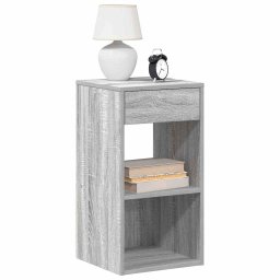 Noptiere cu sertar 2 buc Gri Sonoma 35x34x66,5 cm GartenMobel Dekor