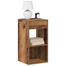 Noptiere cu sertar 2 buc lemn vechi 35x34x66,5 cm GartenMobel Dekor