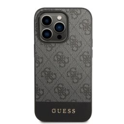 Husa Guess Husa 4G Stripe Metal Logo iPhone 14 Pro Max Grey