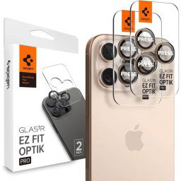 Pachet 2X Folie sticla camera Spigen Optik iPhone 14 Pro 14 Pro Max 15 Pro 15 Pro Max 16 Pro 16 Pro max roz