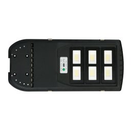 Lampa de iluminat stradal PNI SL220 200W, cu panou solar incorporat 15W, 6500K, 1700lm, 3 x acumulator 15Ah incorporat, senzor d
