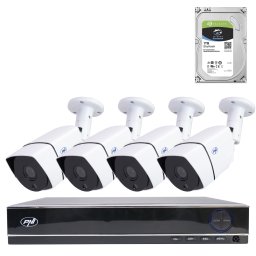 Pachet Kit supraveghere video AHD PNI House PTZ1300 Full HD - NVR si 4 camere exterior 2MP full HD 1080P cu HDD 1Tb inclus