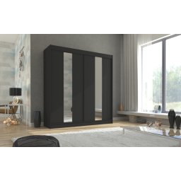 Dulap cu usi glisante si oglinda 200x215 cm, Balton, ADRK Furniture