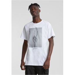 White T-shirt with peace sign