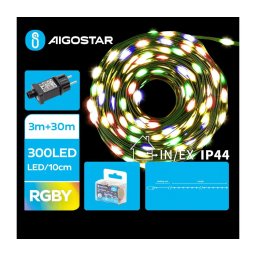 Aigostar - Ghirlandă LED pentru exterior, 300 LED, 8 funcții, 33 m, IP44, multicolor