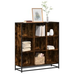 Biblioteca stejar fumuriu 97,5x33x107,5 cm lemn prelucrat/metal GartenMobel Dekor