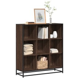 Biblioteca, stejar maro, 97,5x33x107,5 cm, lemn prelucrat/metal GartenMobel Dekor