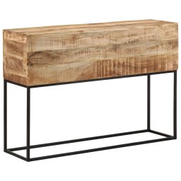 Masa consola, 110x30x75 cm, lemn masiv de mango brut si fier GartenMobel Dekor