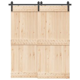 Set feronerie pentru usa glisanta, negru, 183 cm, otel GartenMobel Dekor