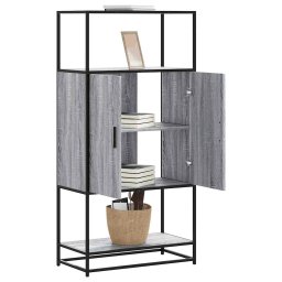 Dulap nalt gri Sonoma 68x35x139 cm lemn prelucrat GartenMobel Dekor