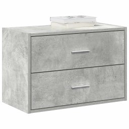 Dulap cu 2 sertare Beton Gri 60x31x40 cm Lemn prelucrat GartenMobel Dekor