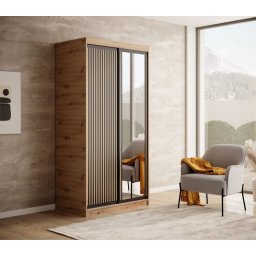 Dulap cu usi glisante 100x205 cm, Delia, ADRK Furniture
