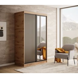 Dulap cu usi glisante 120x205 cm, Delia, ADRK Furniture
