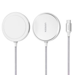 Incarcator fara fir, Ugreen, 15W, compatibil cu Magsafe, Argintiu