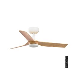 Ventilator de tavan FARO 33821 MINI PUNT S maro/alb d. 90 cm + telecomandă