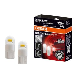 Set doua becuri led W5W alb Osram Night Breaker omologate RAR