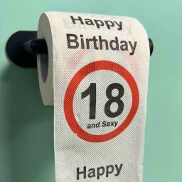 Hartie igienica amuzanta Aniversare 18 de ani
