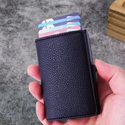 Portofel pentru Carduri Black Slim