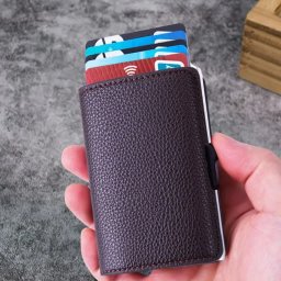 Portofel pentru Carduri Brown Slim