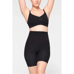 74153 Dewberry Body-Sliming Corset Shorts-BLACK