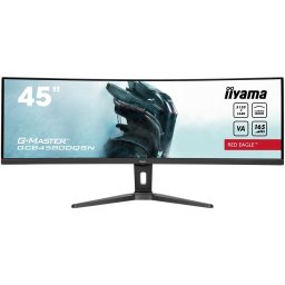 Monitor Gaming VA LED Iiyama 45" GCB4580DQSN-B1, DQHD (5120 x 1440), HDMI, DisplayPort, Boxe, Ecran curbat, 165 Hz, 0.8 ms, Negru
