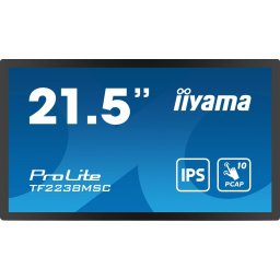 Monitor IPS LED Iiyama, 21.5" TF2238MSC-B1, Full HD (1920 x 1080), HDMI, DisplayPort, Boxe, Touchscreen, Negru