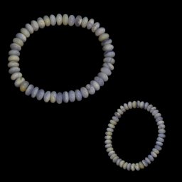 Bratara Calcedonie Albastra Naturala - Diametru 58 mm - Butoias 13-15 x 10-11 mm - 1 Buc