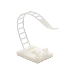 Suport plastic ajustabil pentru prindere cabluri, ALB, 25x18 mm, autoadeziv, 100 buc TAA-1-W