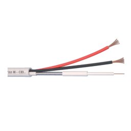 Cablu Microcoaxial + alimentare 2x0.5, Cupru 100%, 100m MCX75-2x0.5