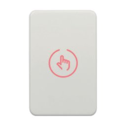 Buton de iesire Touch, plastic alb, montaj aparent, 12-24 Vcc, NO-NC-COM, LED, 86 x 55 mm CSB-86-P1