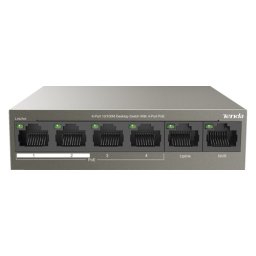 Switch 4 porturi PoE, 2 porturi uplink RJ45 10/100Mbps - TENDA TND-TEF1106P-4-63W