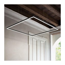 Ideal Lux - Lustră LED suspendată pe cablu ORACLE SLIM LED/33W/230V 3000K 50x50 cm negru