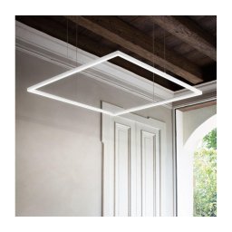 Ideal Lux - Lustră LED suspendată pe cablu ORACLE SLIM, 44W, 230V, 3000K, 70x70 cm, albă