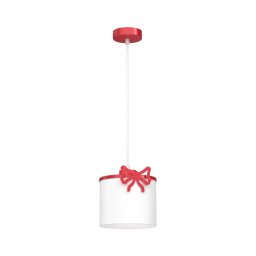 Lustră pe cablu pentru copii SWEET 1xE27/15W/230V alb/roșu/arc