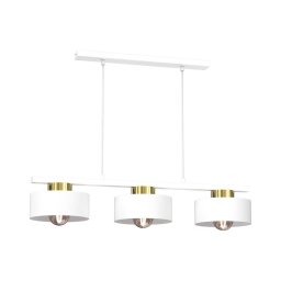Lustră pe cablu MARTI 3xE27/15W/230V alb/auriu