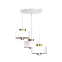 Lustră pe cablu MARTI 3xE27/15W/230V alb/auriu