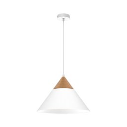 Lustră pe cablu SINGLE 1xE27/15W/230V alb