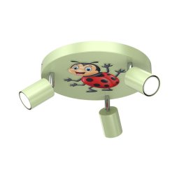 Spot pentru copii FUN 3xGU10/8W/230V verde/ladybug