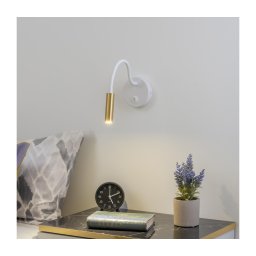 Lampă LED flexibilă de perete Brilagi MAYA LED/3W/230V 4000K alb/auriu