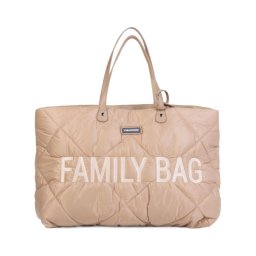 Geantă de voiaj Childhome FAMILY BAG PUFFERED crem