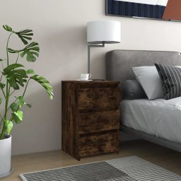 Noptiere, 2 buc., stejar fumuriu, 40x35x62,5 cm, lemn prelucrat GartenMobel Dekor